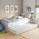 Ver imagem 2 de Cama de Solteiro Hortência com Baú e 4 Prateleiras