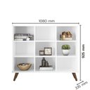 Ver imagem 2 de Estante para Livros Baixa Retro 6 Nichos Toq