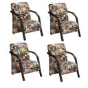 Ver imagem 1 de Kit 4 Poltronas 1 Lugar Vênus Pé Madeira D Salla Retro 107
