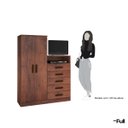 Ver imagem 5 de Guarda-roupa Armário Roupeiro Cômoda Quarto Solteiro Café
