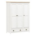 Ver imagem 1 de Guarda Roupa 3 Portas 2 Gavetas Topazio - Branco/carvalho