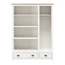 Ver imagem 2 de Guarda Roupa 3 Portas 2 Gavetas Topazio - Branco/carvalho
