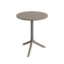 Ver imagem 1 de Mesa Redonda Livy Aurah 60x74,5cm Taupe em Polipropileno Plaxmetal