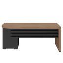 Ver imagem 4 de Mesa para Escritório 4 Gavetas com Chave Lado Direito Nogal/preto