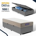 Ver imagem 3 de Cama Box Baú + Colchão Gazin de Espuma D60 Double Face Force Plus Solteiro 88 cm