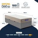 Ver imagem 4 de Cama Box Baú + Colchão Gazin de Espuma D60 Double Face Force Plus Solteiro 88 cm