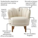 Ver imagem 5 de Poltrona Decorativa Organica Flora Pes Madeira Courino Tcs 725 Moll