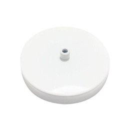 Kit 3 Canopla Lustre Pendente Cilíndrica 11x1,2cm Branco - 1