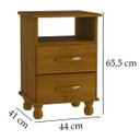 Ver imagem 5 de Kit Cômoda com Espelho e Mesa de Cabeceira 100% Madeira Maciça Imbuia Brilho