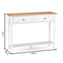 Ver imagem 3 de Aparador 2 Gavetas Tampo em Madeira Maciça Pés Torneados Louise