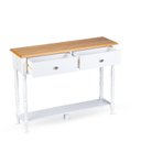 Ver imagem 4 de Aparador 2 Gavetas Tampo em Madeira Maciça Pés Torneados Louise