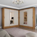 Ver imagem 1 de Closet Casal Duplo Dubai 6 Portas com Espelho 6 Gavetas