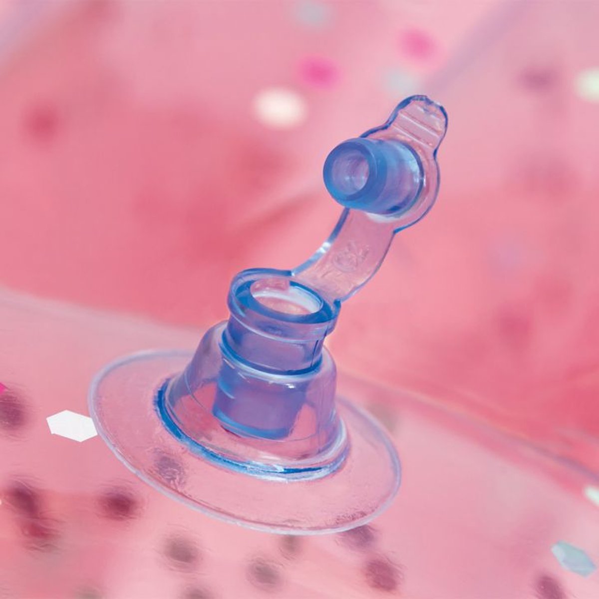 Boia Colchão Concha Rosa com Glitter e Alças Possui Dois Porta Copos Intex - 5