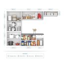 Ver imagem 4 de Cozinha Completa Itatiaia Aço Amanda com Paneleiro Duplo Armário Aéreo e Balcão Branco Nevada