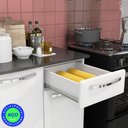 Ver imagem 6 de Cozinha Completa Itatiaia Aço Amanda com Paneleiro Duplo Armário Aéreo e Balcão Branco Nevada