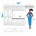 Ver imagem 3 de Cozinha Completa Itatiaia Aço Amanda com Paneleiro Duplo Armário Aéreo e Balcão Branco Nevada