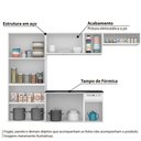 Ver imagem 2 de Cozinha Completa Itatiaia Aço Amanda com Paneleiro Duplo Armário Aéreo e Balcão Branco Nevada
