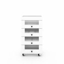 Ver imagem 5 de Penteadeira/Carrinho de Maquiagem com 4 Gavetas Multimóveis CR35022 Branca