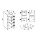 Ver imagem 3 de Penteadeira/Carrinho de Maquiagem com 4 Gavetas Multimóveis CR35022 Branca