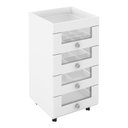 Ver imagem 2 de Penteadeira/Carrinho de Maquiagem com 4 Gavetas Multimóveis CR35022 Branca