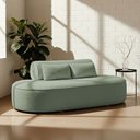 Ver imagem 2 de Sofá Orgânico Horizonte 3 Lugares 180cm Bouclé Verde Claro - Nexta Casa