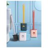 Escova Sanitaria de Silicone Vaso Privada Limpeza Banheiro - 9