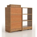 Ver imagem 2 de Balcão Caixa + Vitrine Expositor Atendimento Lojas e Comércios 100% Mdf Amadeirado - Suprema Móveis