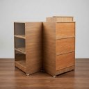Ver imagem 3 de Balcão Caixa + Vitrine Expositor Atendimento Lojas e Comércios 100% Mdf Amadeirado - Suprema Móveis