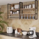 Ver imagem 3 de Kit 3 Prateleiras Suspensas Industrial 80x20cm Para Home Technox