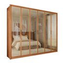 Ver imagem 2 de Guarda Roupa Casal Lisboa Buriti 6 Portas de Bater 6 Gavetas MDP Freijó Mais de Casa 265cm