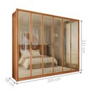Ver imagem 4 de Guarda Roupa Casal Lisboa Buriti 6 Portas de Bater 6 Gavetas MDP Freijó Mais de Casa 265cm
