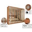 Ver imagem 5 de Guarda Roupa Casal Lisboa Buriti 6 Portas de Bater 6 Gavetas MDP Freijó Mais de Casa 265cm