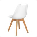 Ver imagem 5 de Conjunto 12 Cadeiras de Jantar Eames Wood Leda Design Estofada - Branco
