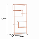 Ver imagem 6 de Estante Prateleira Estilo Industrial Organizador 6/4 Níveis Rose Gold