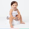 Troninho Infantil Para Bebê A Partir de 12 Meses Recipiente Removível Penico Buba - Cinza e Branco - 8