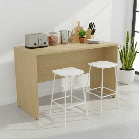 Bancada Cozinha Sala Mesa para 2 Pessoas 136x87,5cm TM1266 Nature