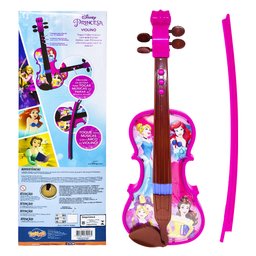 Brinquedo de Menina Princesas Disney Violino Infantil Rosa - 4