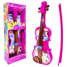 Brinquedo de Menina Princesas Disney Violino Infantil Rosa - 1