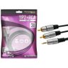 Cabo P2+rca Fitz - P2 Estereo X 2 Rca Macho Plug Metal - 3m - 1
