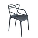 Ver imagem 3 de Kit 6 Cadeiras Polipropileno Allegra Preta La Mobilia: Design para Sala de Jantar