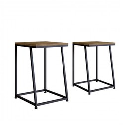 Conjunto de Mesa e 4 Banquetas Estilo Industrial Placa e Ponto - 5 Conjunto de Mesa e 4 Banquetas Estilo Industrial Placa e Ponto - 5