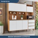 Ver imagem 2 de Armário de Cozinha 8 Portas 3 Gavetas Nicho Versatti Branco/Freijó/Off White