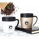 Ver imagem 5 de Caneca Térmica Inoxidável C/ Tampa Chá Café Acompanha Colher Coffee Mugs Caneca térmica Inoxidável c