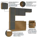 Ver imagem 5 de Cozinha Completa Modulada 4 Peças com Paneleiro e Balcão com Tampo Vibra Canela/Grafite