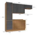 Ver imagem 3 de Cozinha Completa Modulada 4 Peças com Paneleiro e Balcão com Tampo Vibra Canela/Grafite