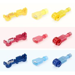100un Conector Derivação T Amarelo 0,5 a 6mm Emenda Rápida - 2