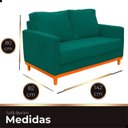 Ver mais imagens de Kit Sofá 02 Lugares e Poltrona Berlin Base Madeira Linho