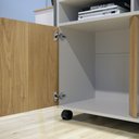 Ver imagem 5 de Home Theater Rack Painel Para TV Até 50 Polegadas Sala Quarto 2 Portas MDF Marrom Madeira Off