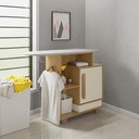 Ver imagem 2 de Tábua de Passar Roupas Amora 1 Porta Madeira Cinamomo Off White RV Móveis