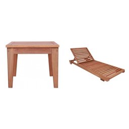 Conjunto Espreguiçadeira Roma e Mesa de Centro Roma  - 1